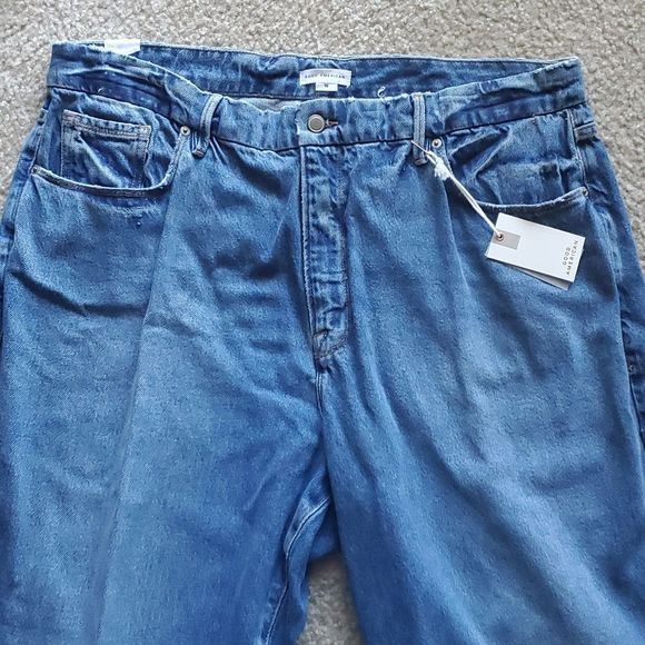 NWT Good American Vintage Jagged Hem Straight Leg Jeans- 18 - Picture 4 of 11